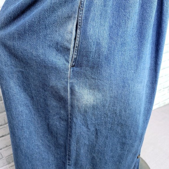 Vintage 90s D.P.S Womens M Tan Corduroy Denim Jumper Tank Shirt‎ Dress - Picture 6 of 13